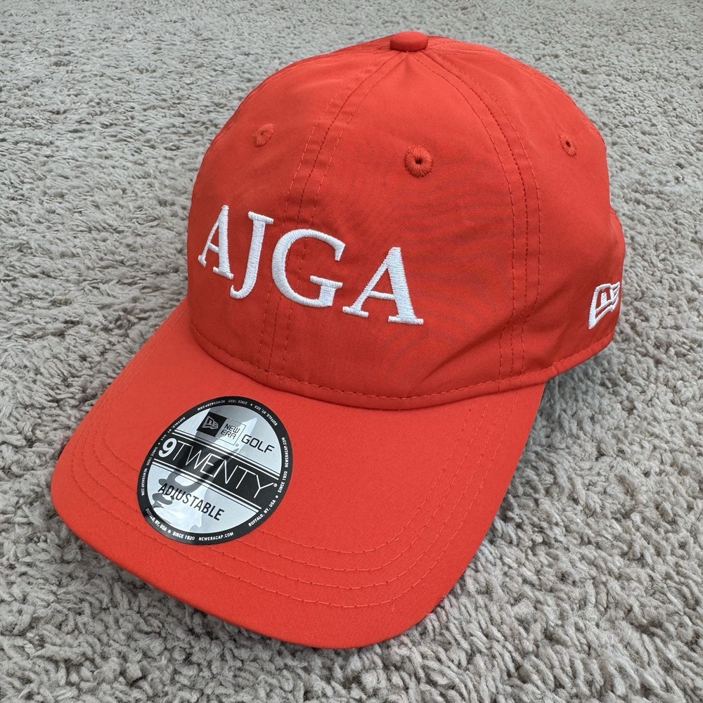 AJGA New Era 9Twenty Golf Hat Orange American Junior Golf Assoc Adjustable Cap